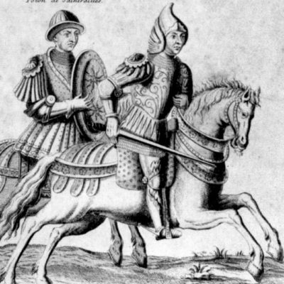 Capitaine Étienne de Vignolles, dit La Hire,
compagnon d'armes de Jeanne d'Arc. Estampe.
Coll. Musée du château de Dourdan, n° inv. 2005.0.58 ©Musée du château de Dourdan