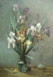 Peinture Bouquet d'iris dans un vase