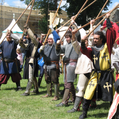 Soldats médiévaux pendant la Fête médiévale