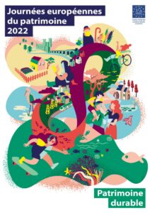 Affiche Journées européennes du patrimoine 2022 avec le thème Patrimoine durable
