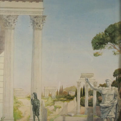 Forum romain, aquarelle, par Henri-Gabriel Gautruche (1885-1964), 1911, siècle, n° inv. 2005.0.1195 © Musée du château de Dourdan / AD91-Yves Morelle