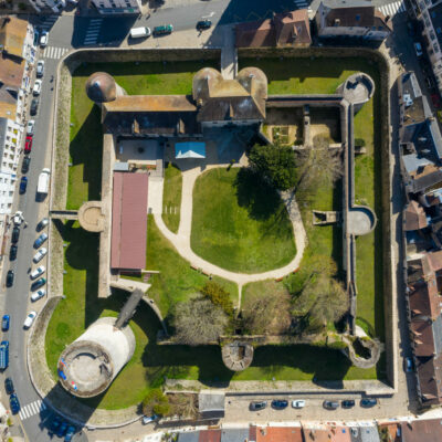 Vue aérienne du château