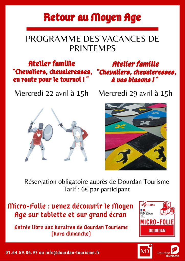 Ateliers des vacances printemps 2026